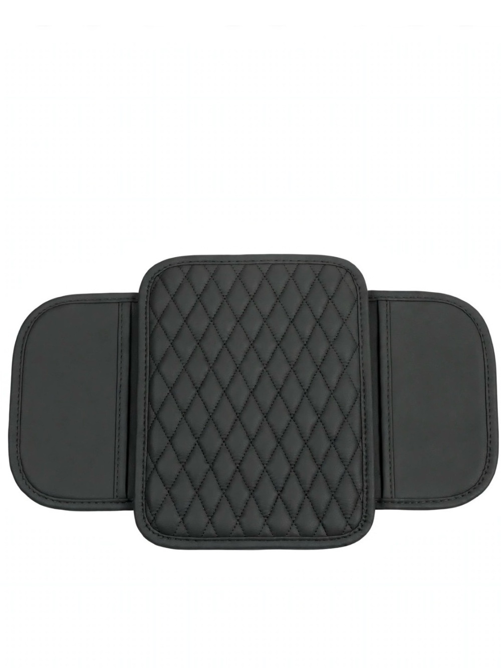 NWT lack Luxury Center Console Armrest Cover - Quilted PU Leather Car Arm Rest